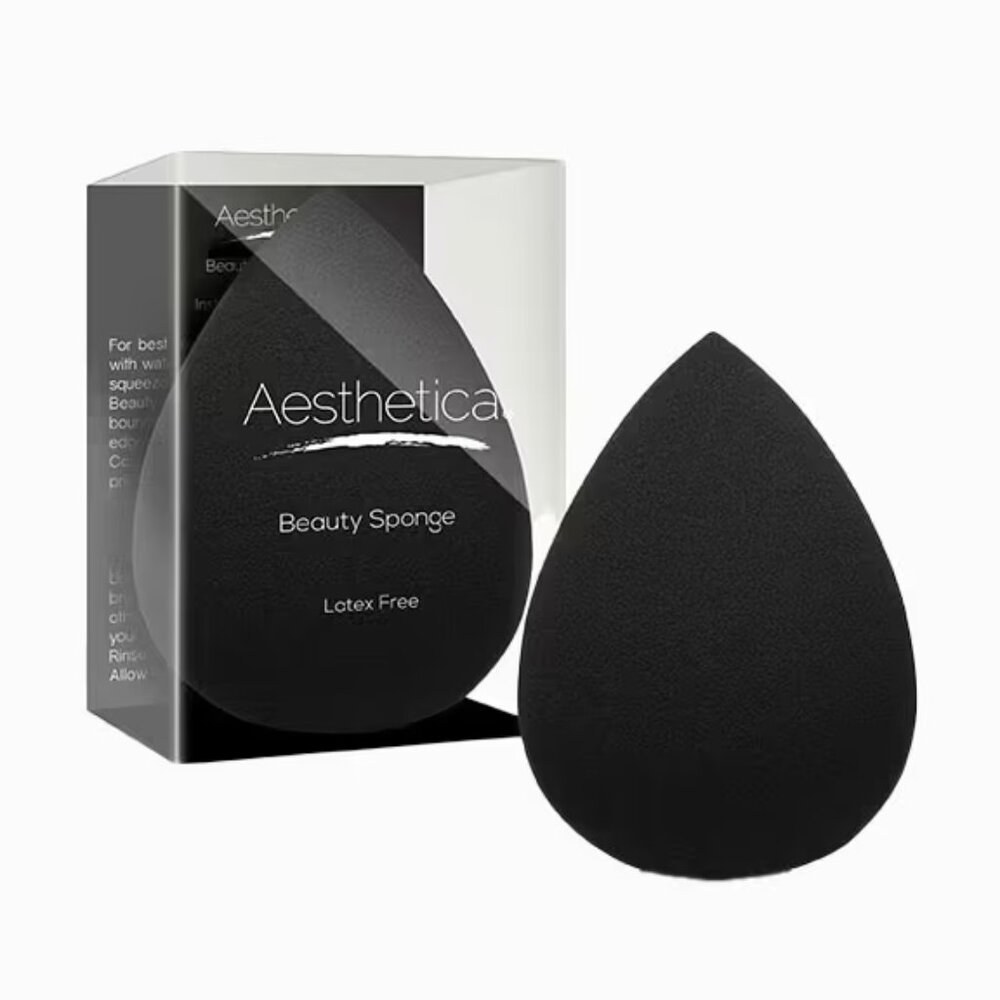 Aesthetica Black Beauty Sponge Blender Black NEW